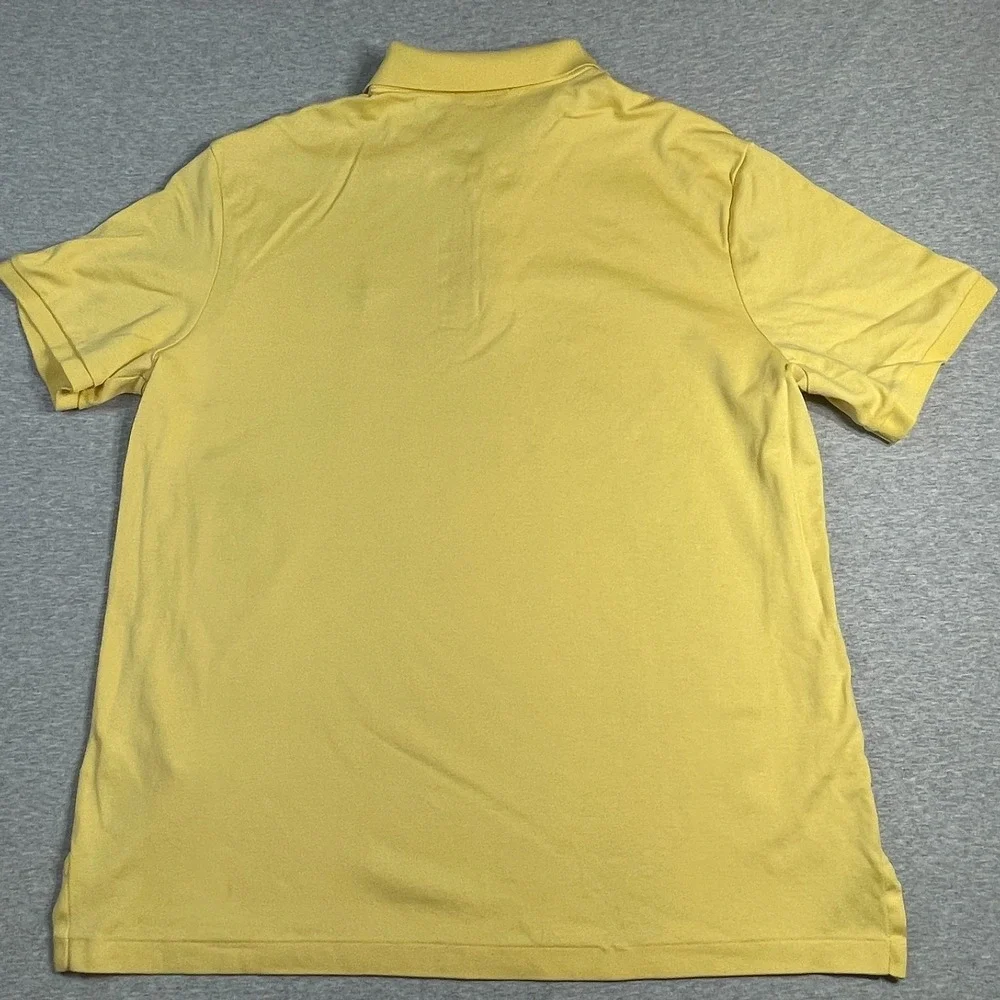 Polo Ralph Lauren Shirt Mens L Yellow Classic Fit Short Sleeve Interlock Polo